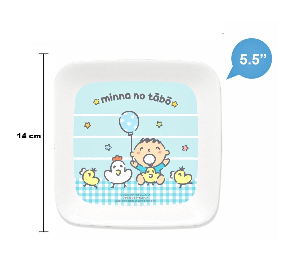 MINNA NO TABO Sanrio Melamine 5.5" Snack Plate