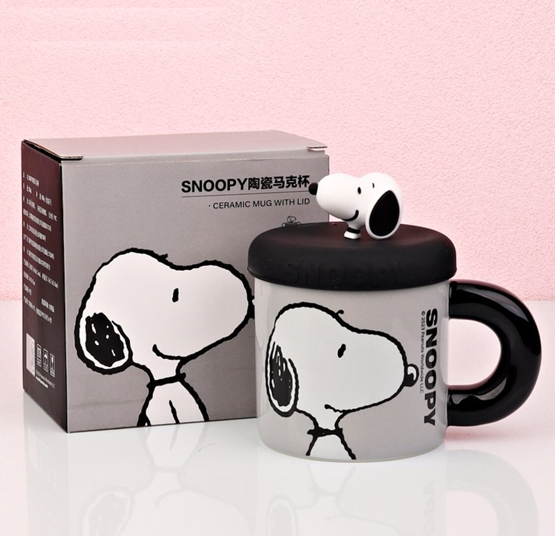SNOOPY | ceramic cup with lids set