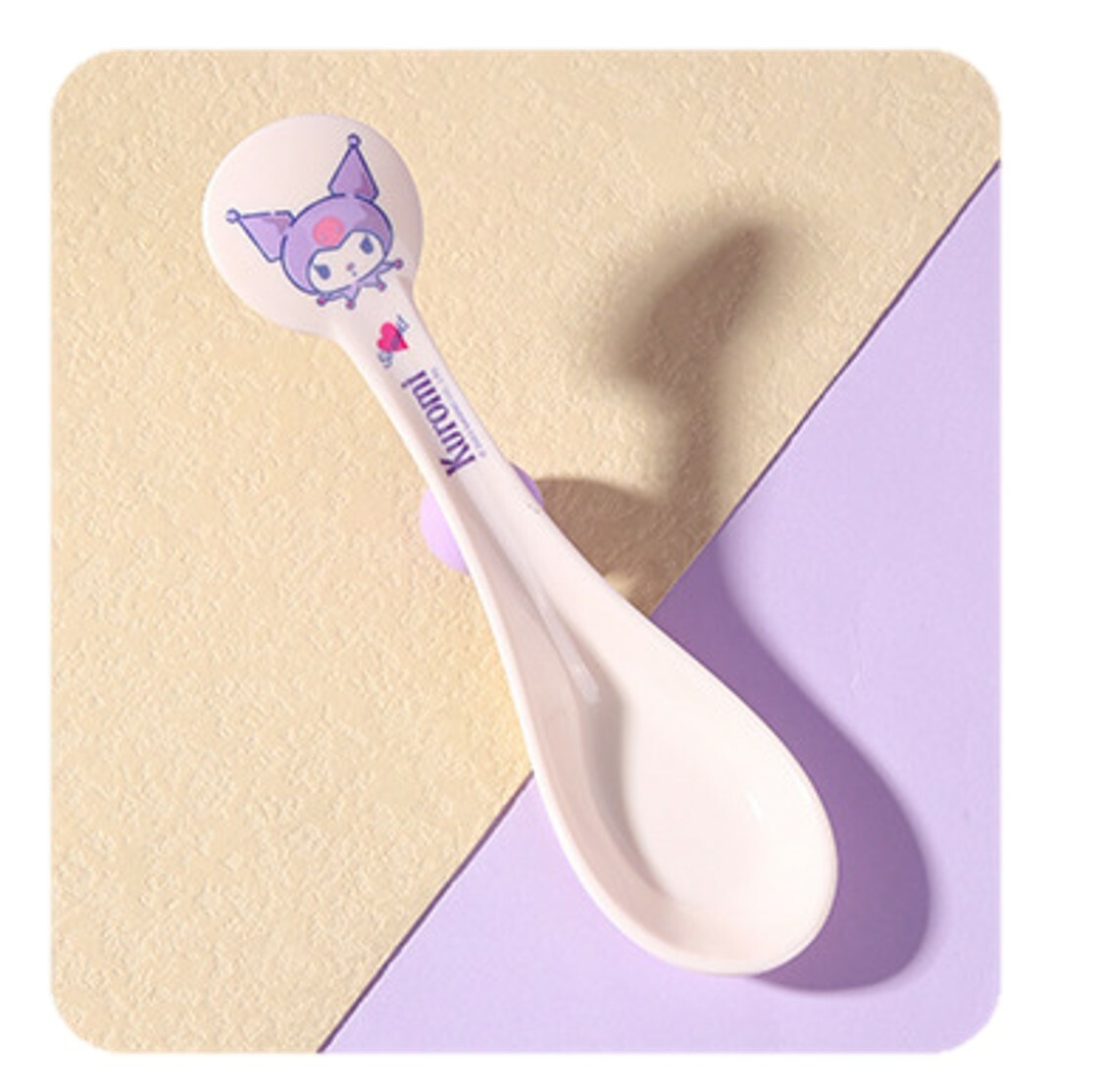 Kuromi Sanrio | child melamine  soup spoon x2