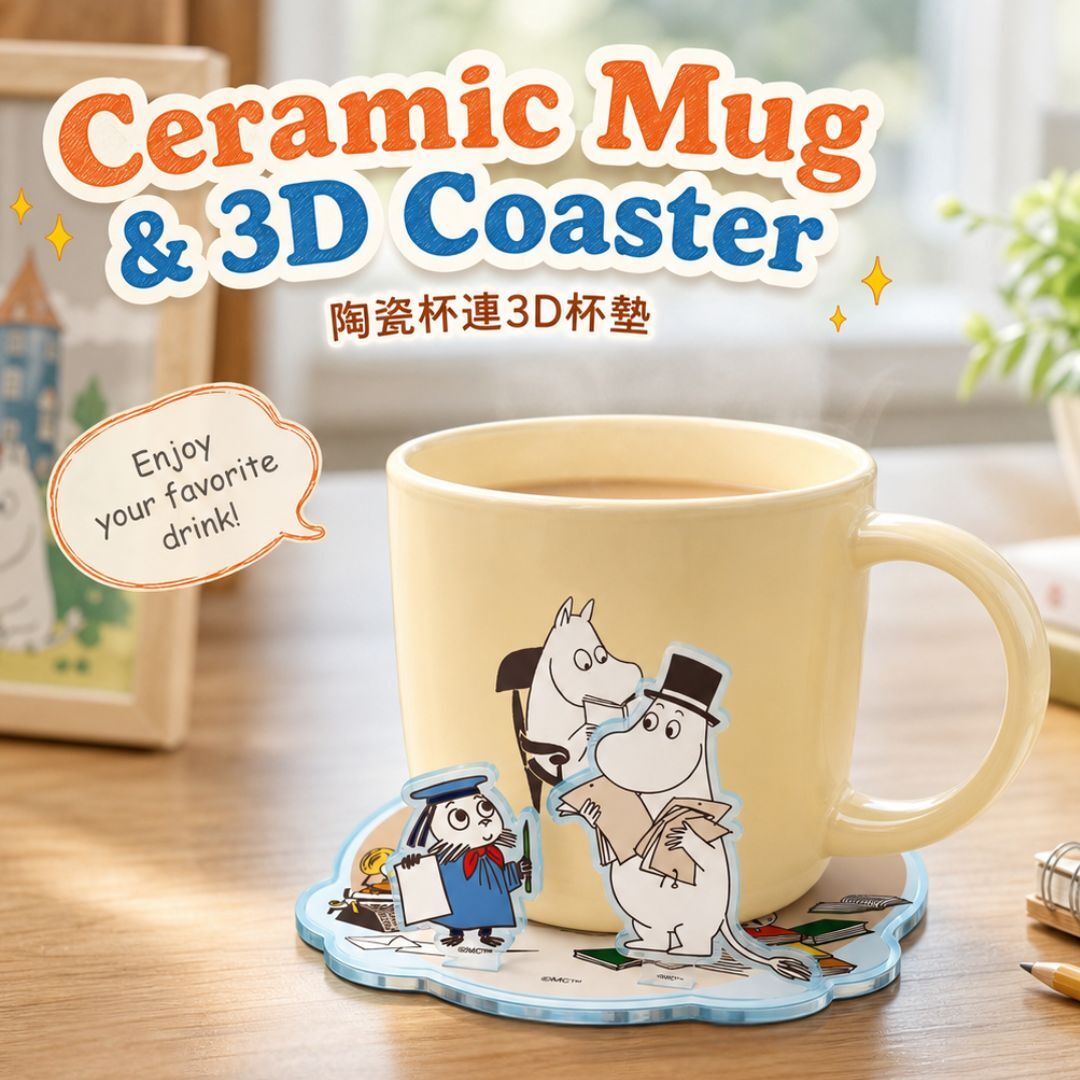 Moomin- ceramic Mug with coaster set