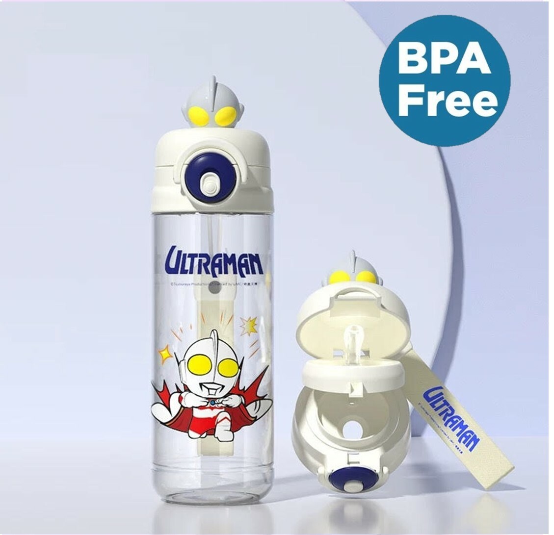Ultraman- 3D Straw with water bottle(580ml)