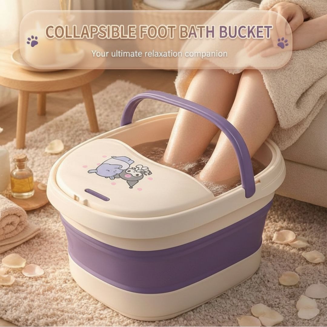 Kuromi Sanrio |Collapsible foot bath bucket