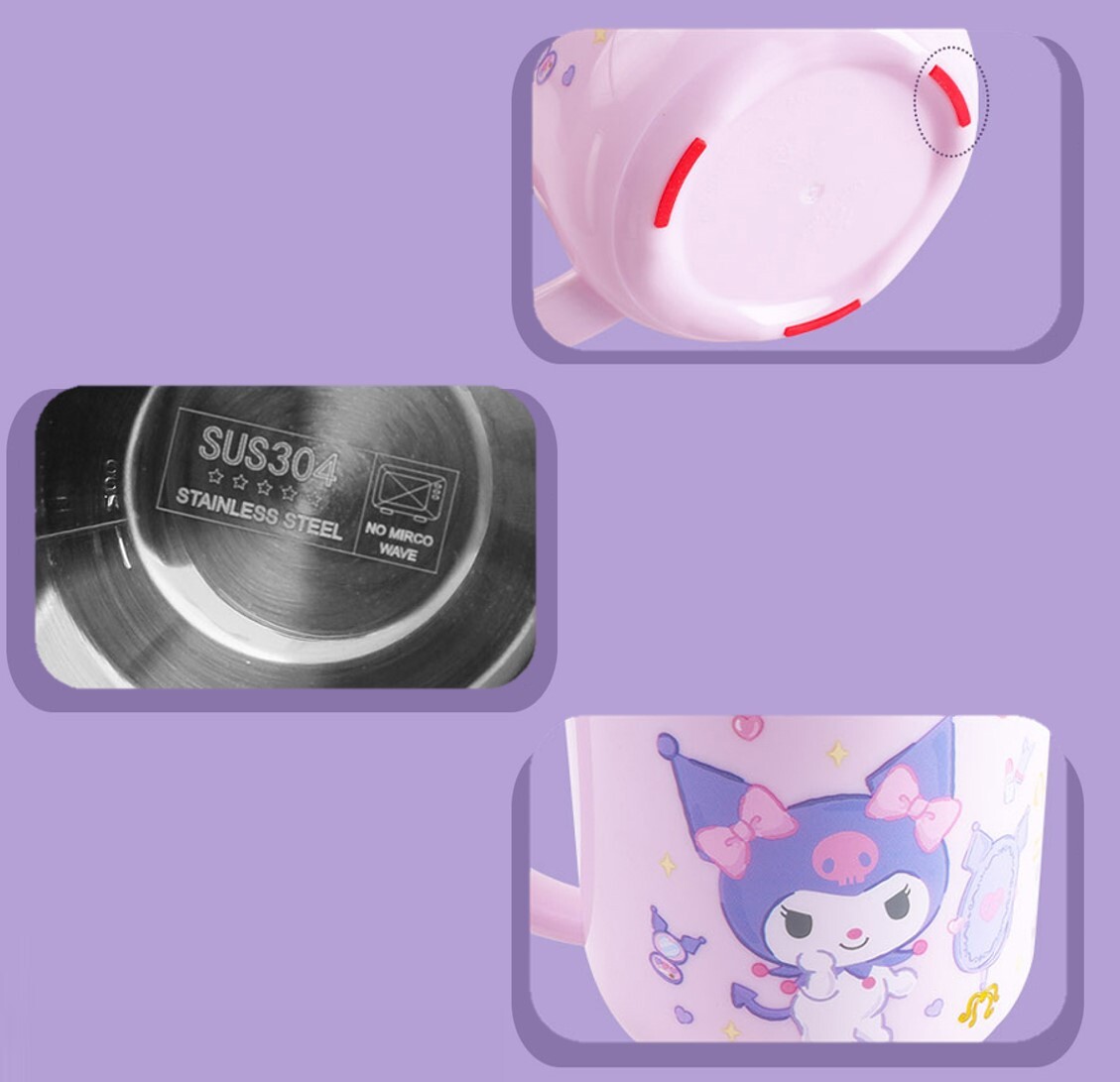 Kuromi Sanrio | child stainless steel cup (260ml)