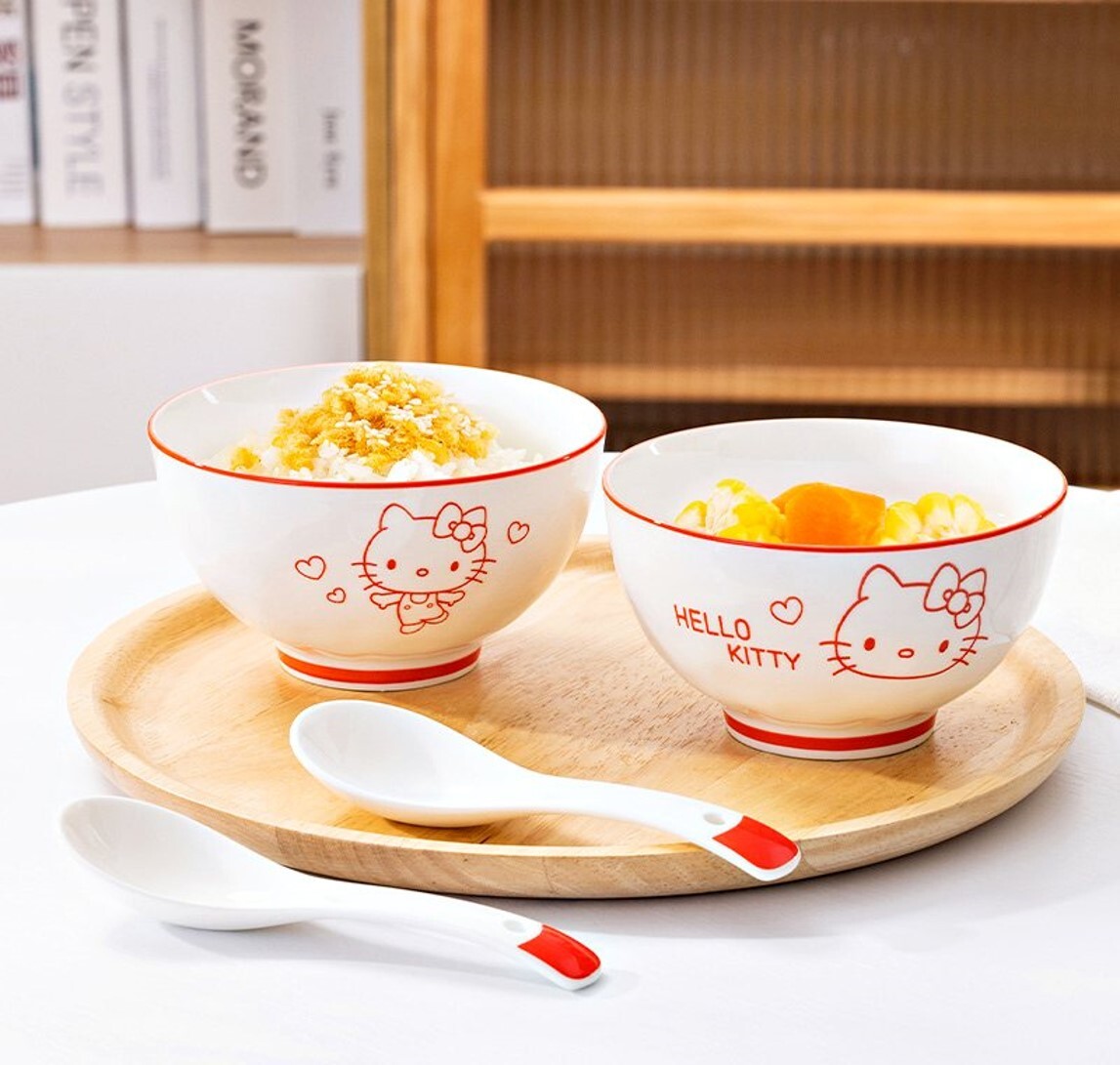 Hello Kitty  Sanrio | kitchen ceramic set( spoon bowl)
